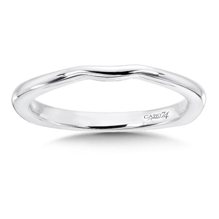 14K White Gold Wedding Band