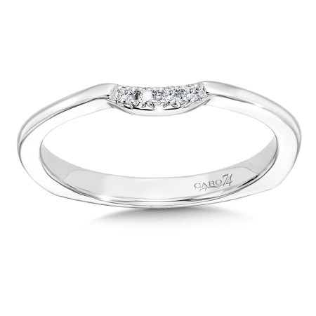 Diamond and 14K White Gold Wedding Ring 