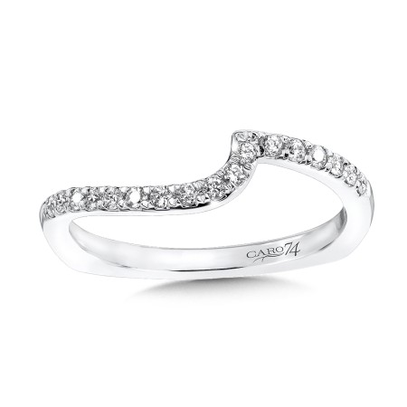Diamond and 14K White Gold Wedding Ring 