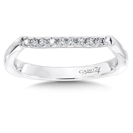 Diamond and 14K White Gold Wedding Ring 