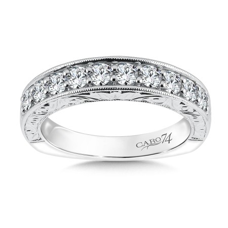Diamond and 14K White Gold Wedding Ring 