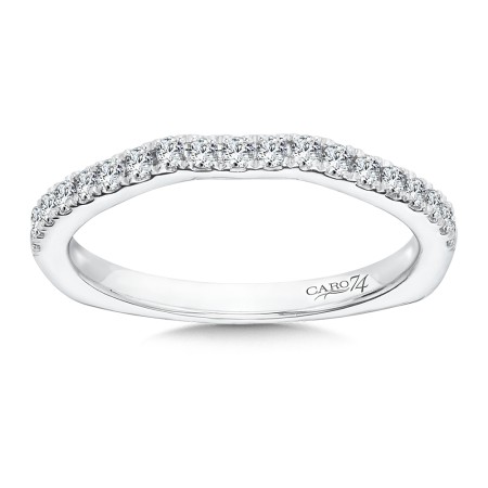 Diamond and 14K White Gold Wedding Ring 