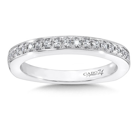 Diamond and 14K White Gold Wedding Ring 
