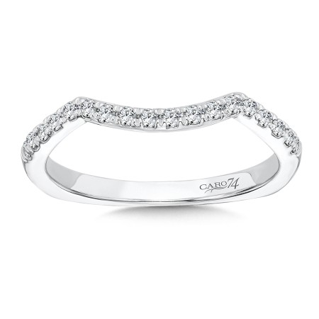 Diamond and 14K White Gold Wedding Ring 
