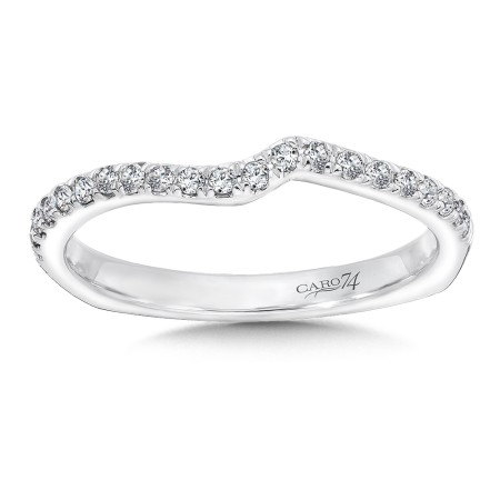 Diamond and 14K White Gold Wedding Ring 