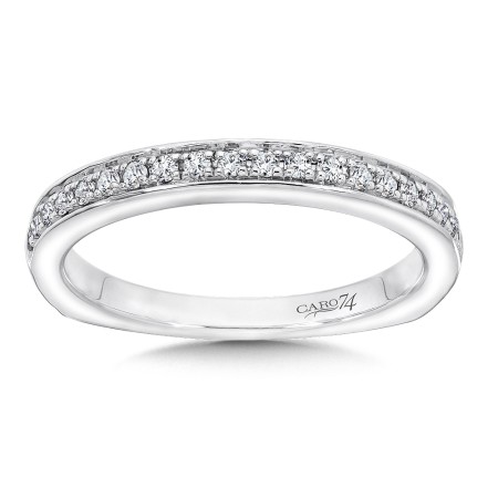 Diamond and 14K White Gold Wedding Ring 