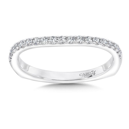 Diamond and 14K White Gold Wedding Ring 