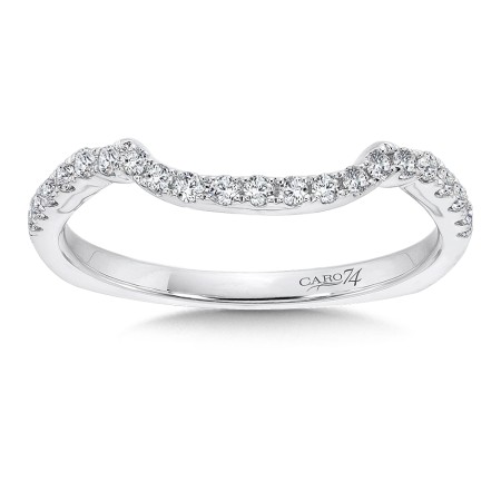 Diamond and 14K White Gold Wedding Ring 