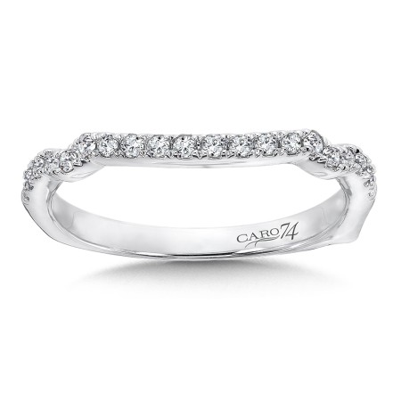 Diamond and 14K White Gold Wedding Ring 