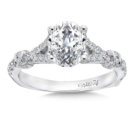 Oval Center Split Shank Engagement Ring