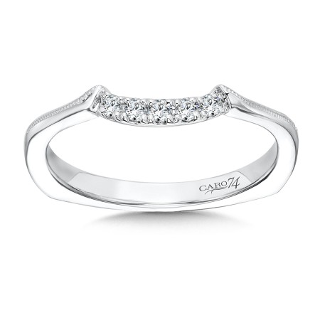 Diamond and 14K White Gold Wedding Ring 