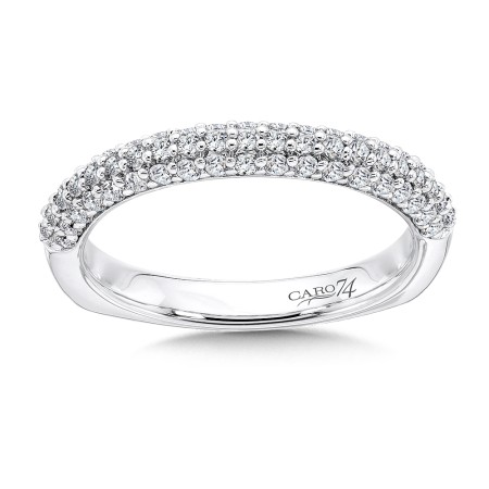 Diamond and 14K White Gold Wedding Ring 