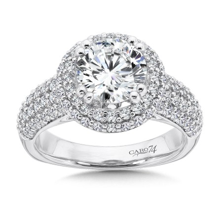 Double Halo Engagement Ring