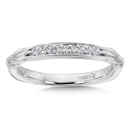 Diamond and 14K White Gold Wedding Ring 