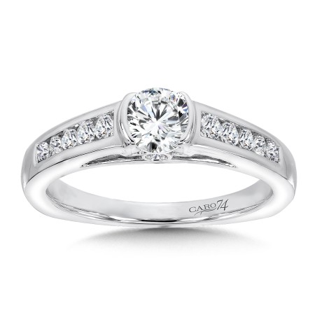 Engagement Ring With Channel-set Side Stones