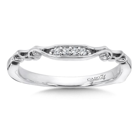 Diamond and 14K White Gold Wedding Ring 