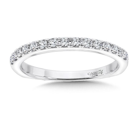 Diamond and 14K White Gold Wedding Ring 