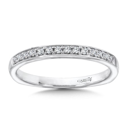 Diamond and 14K White Gold Wedding Ring 