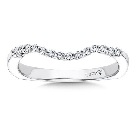 Diamond and 14K White Gold Wedding Ring 