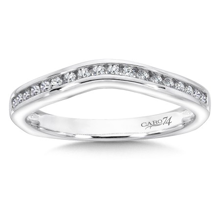 Diamond and 14K White Gold Wedding Ring 