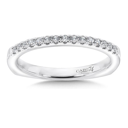 Diamond and 14K White Gold Wedding Ring 