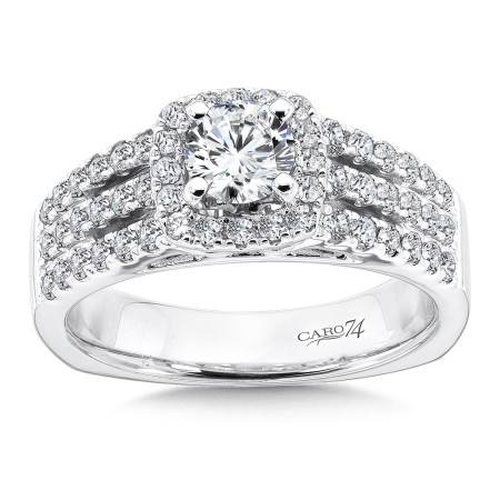 Halo Diamond Engagement Ring