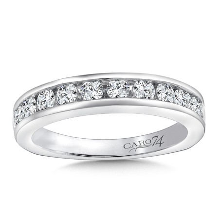 Diamond and 14K White Gold Wedding Ring 