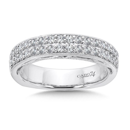 Diamond and 14K White Gold Wedding Ring 