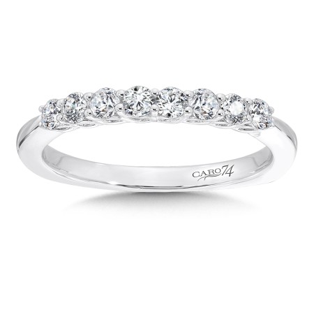 Diamond and 14K White Gold Wedding Ring 
