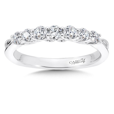 Diamond and 14K White Gold Wedding Ring 