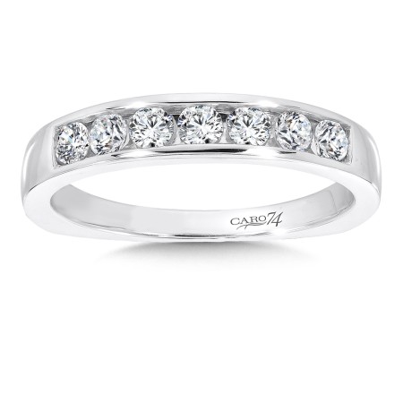 Diamond and 14K White Gold Wedding Ring 