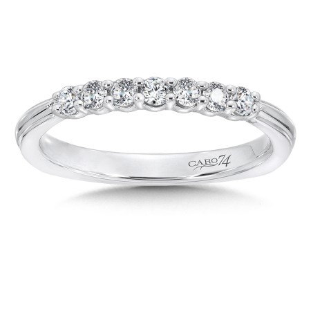 Diamond and 14K White Gold Wedding Ring 
