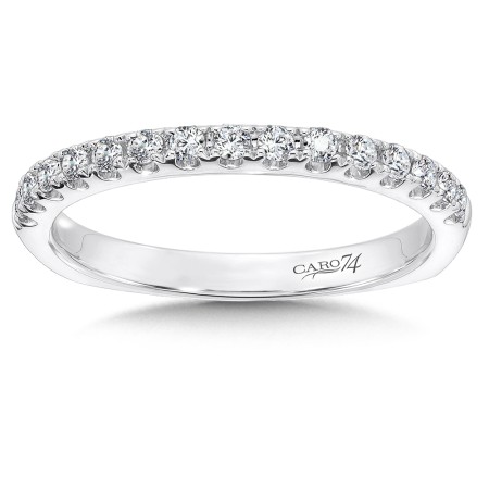 Diamond and 14K White Gold Wedding Ring 