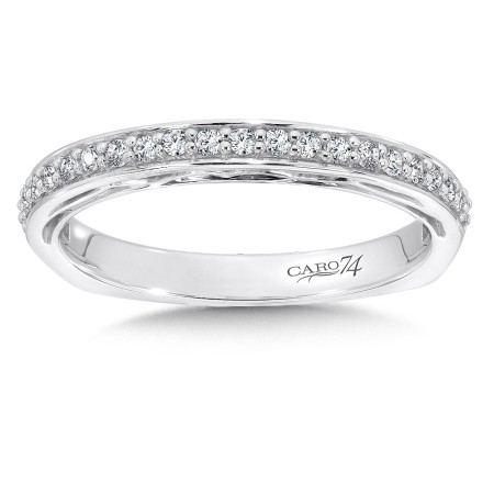 Diamond and 14K White Gold Wedding Ring 