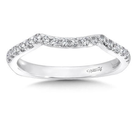 Diamond and 14K White Gold Wedding Ring 
