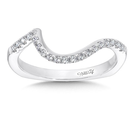 Diamond and 14K White Gold Wedding Ring 