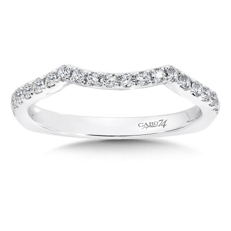 Diamond and 14K White Gold Wedding Ring 
