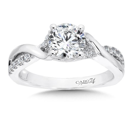 Criss Cross Engagement Ring