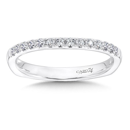 Diamond and 14K White Gold Wedding Ring 