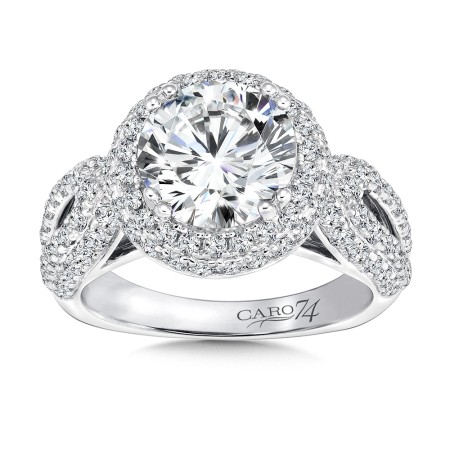 Round Halo Diamond Engagement Ring