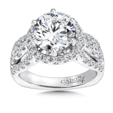Round Halo Diamond Engagement Ring