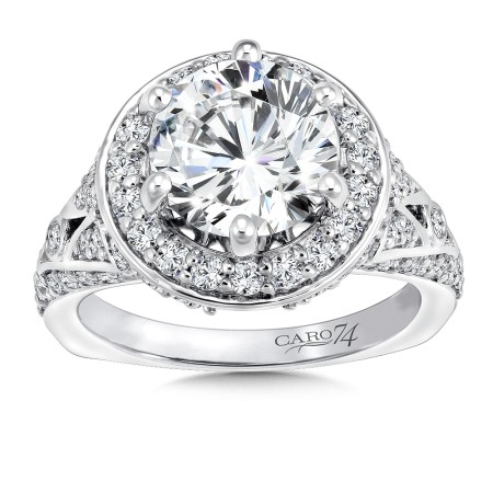 Round Halo Diamond Engagement Ring