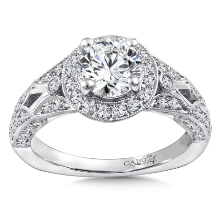 Diamond Halo Engagement Ring