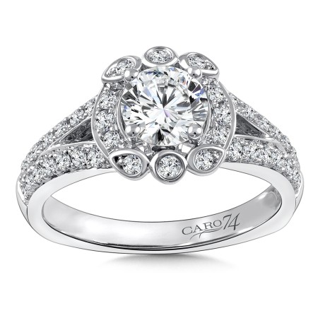 Diamond Halo Engagement Ring