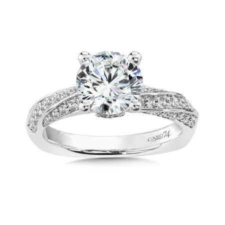 Diamond Engagement Ring with Side Stones