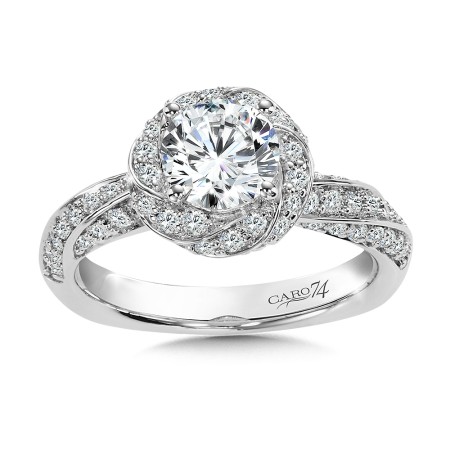Diamond Halo Engagement Ring