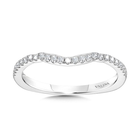 Curved Diamond Wedding Band - R2243BW - Valina Wedding Band