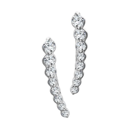 Graduated Climber Diamond Earrings