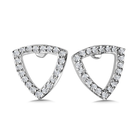14K White Gold Diamond Earrings