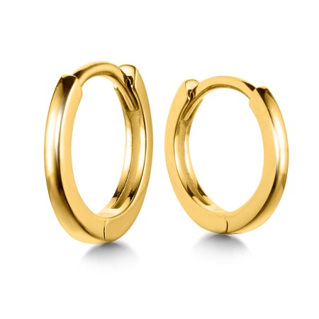 14K Yellow Gold Classic Petite Golden Hoops | EDD3037-Y | Valina Fine Jewelry